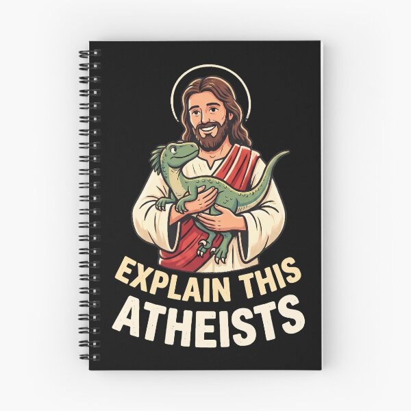 Item preview, Funny Jesus Holding Dinosaur Explain This Atheists designed and sold by k3rstman1.