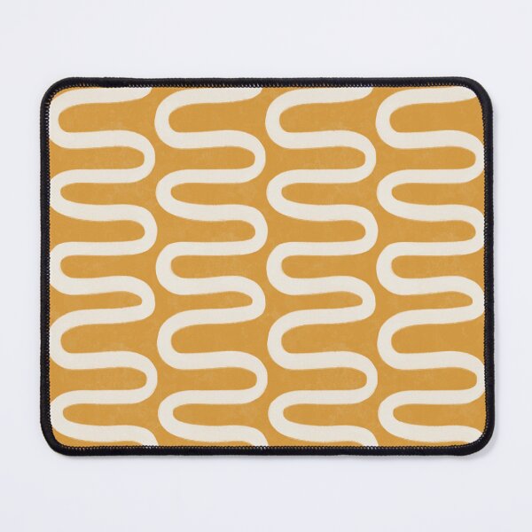 Item preview, Retro Organic Wave Lattice in Honey Ochre designed and sold by Illustrated by Nat.