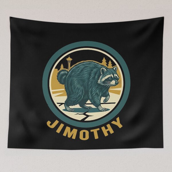 Item preview, Jimothy Seattle Raccoon Vintage Nature Badge designed and sold by k3rstman1.
