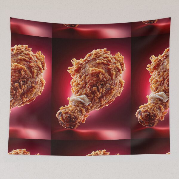 Item preview, Golden Crispy Fried Chicken Drumstick | Crunchy Food Art | Crispy Comfort Food Illustration designed and sold by Grafititee.