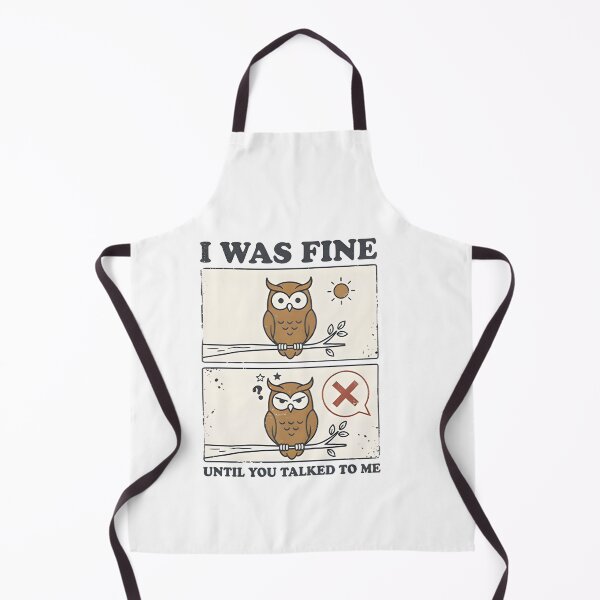 Item preview, I Was Fine Until You Talked To Me Funny Owl Comic T-Shirt designed and sold by LASTIQUE-dd.