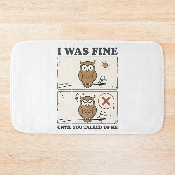 Item preview, I Was Fine Until You Talked To Me Funny Owl Comic T-Shirt designed and sold by LASTIQUE-dd.