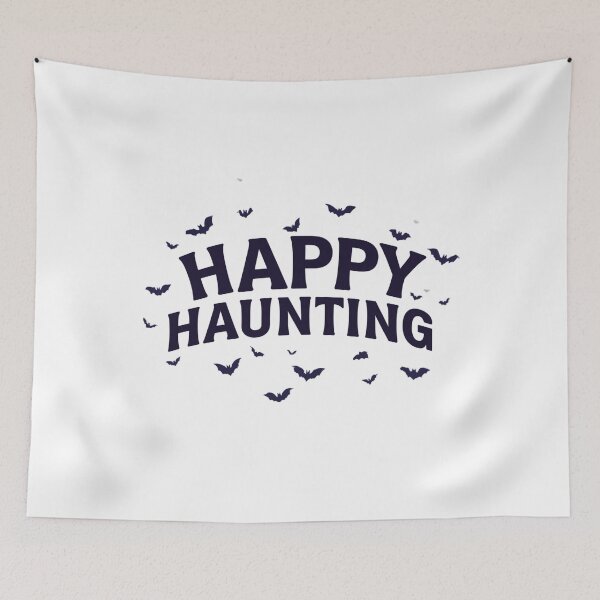 Item preview, Happy Haunting Halloween Bats Typography designed and sold by Oddifys.