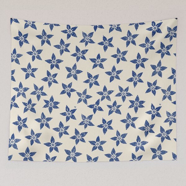 Item preview, Borage Star Minimal Stamp Print Seamless Pattern designed and sold by Inkworksbyshery.