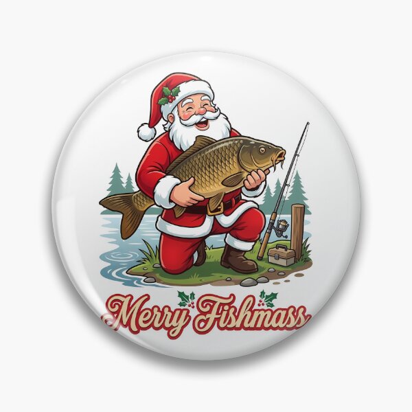 Item preview, Santa Claus Catching Large Carp Merry Fishmass designed and sold by k3rstman1.