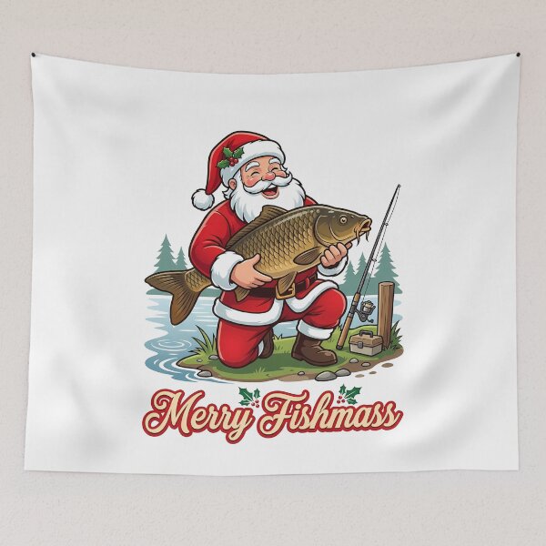 Item preview, Santa Claus Catching Large Carp Merry Fishmass designed and sold by k3rstman1.