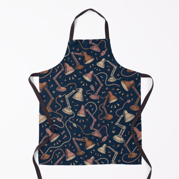 Item preview, Vintage Task Lamp Linocut Pattern designed and sold by VerdantStudio.