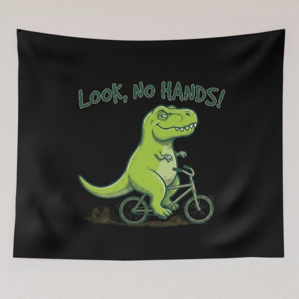 Item preview, Funny T-Rex Riding Bicycle Look No Hands designed and sold by k3rstman1.