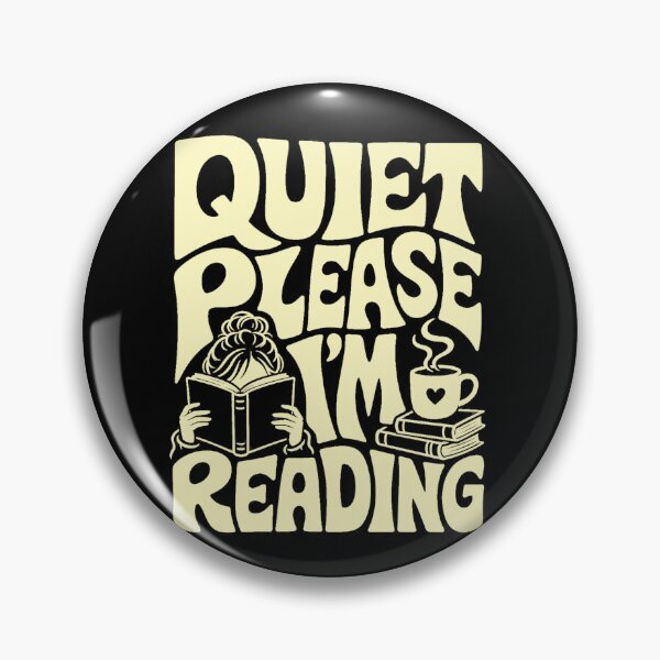 Item preview, Quiet Please I'm Reading Retro Book Lover Typography Design designed and sold by StockAnime.