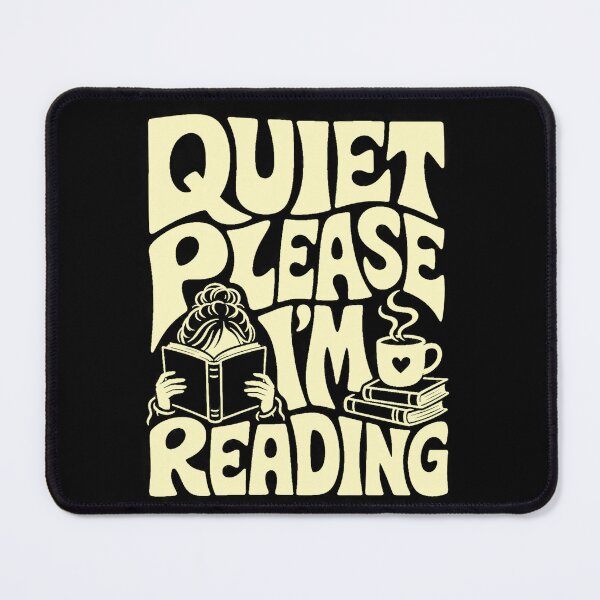 Item preview, Quiet Please I'm Reading Retro Book Lover Typography Design designed and sold by Noirvasca.