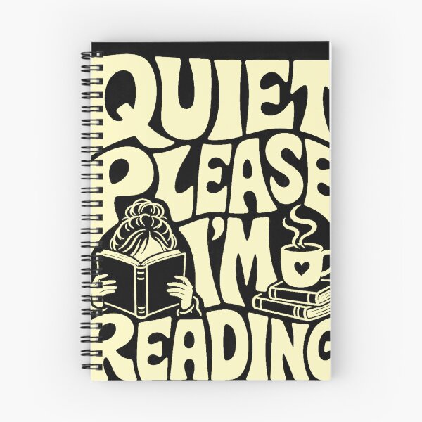 Item preview, Quiet Please I'm Reading Retro Book Lover Typography Design designed and sold by StockAnime.