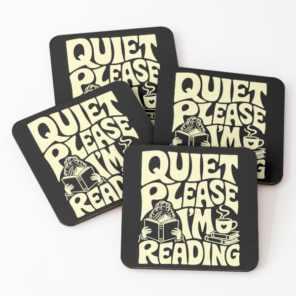 Item preview, Quiet Please I'm Reading Retro Book Lover Typography Design designed and sold by StockAnime.