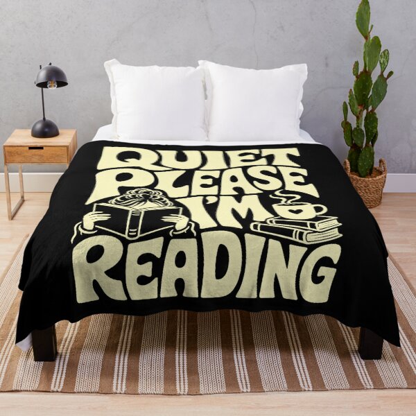 Item preview, Quiet Please I'm Reading Retro Book Lover Typography Design designed and sold by StockAnime.