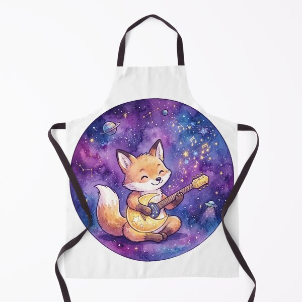 Item preview, Cute Cosmic Musician Fox | Kawaii Galaxy Guitar Animal | Fantasy Nursery Decor | Music Lover Gift designed and sold by Cosmic Doodle Co..