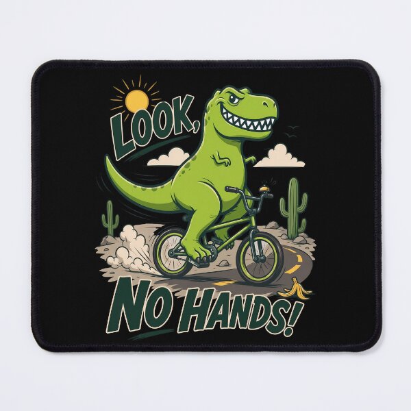 Item preview, Funny T-Rex Dinosaur Riding Bike No Hands designed and sold by k3rstman1.