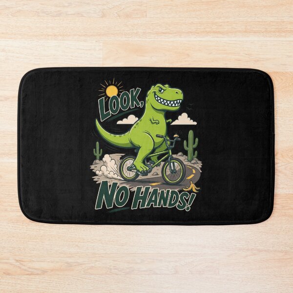 Item preview, Funny T-Rex Dinosaur Riding Bike No Hands designed and sold by k3rstman1.