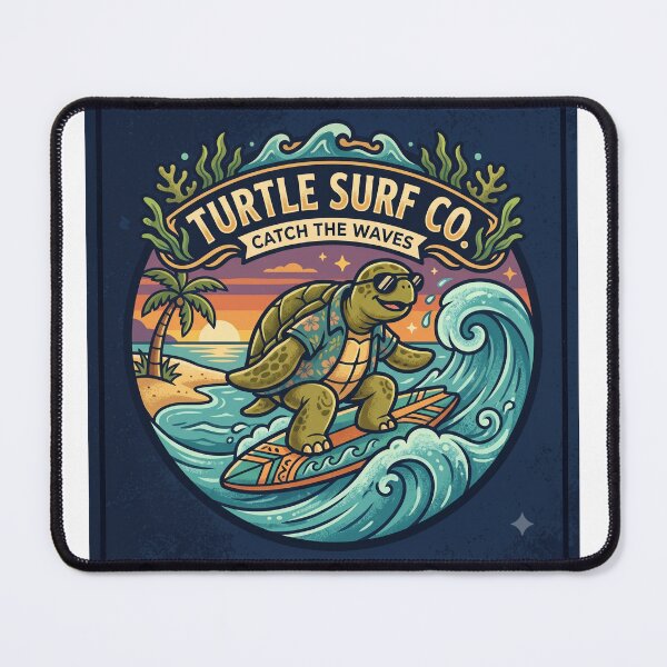 Item preview, Surfing Turtle Vintage Logo designed and sold by MARKm2002m.