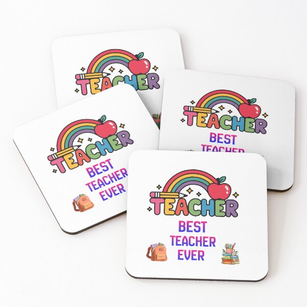 Item preview, Best Teacher Ever Rainbow Apple Cute Teacher Gift T-Shirt designed and sold by     Fatma Creates.