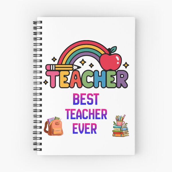 Item preview, Best Teacher Ever Rainbow Apple Cute Teacher Gift T-Shirt designed and sold by     Fatma Creates.