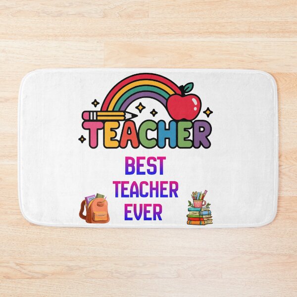Item preview, Best Teacher Ever Rainbow Apple Cute Teacher Gift T-Shirt designed and sold by     Fatma Creates.