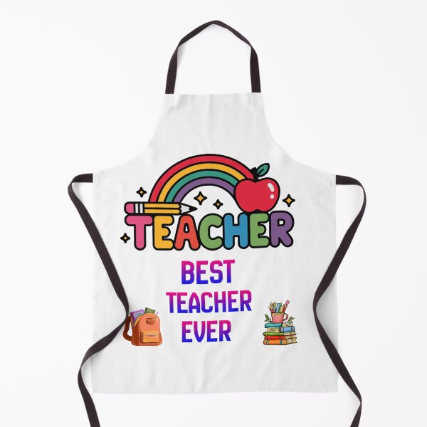 Item preview, Best Teacher Ever Rainbow Apple Cute Teacher Gift T-Shirt designed and sold by Fatma Creates.