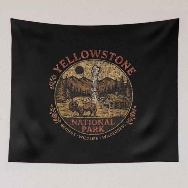 Item preview, Yellowstone National Park Vintage Distressed Retro Adventure Badge designed and sold by paulo silveira.