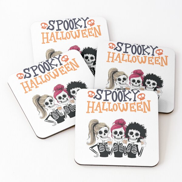 Item preview, Spooky Halloween Skeleton Best Friends Cute Funny Design designed and sold by     Sela Art .