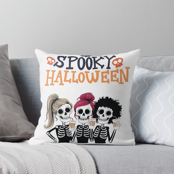 Item preview, Spooky Halloween Skeleton Best Friends Cute Funny Design designed and sold by     Sela Art .