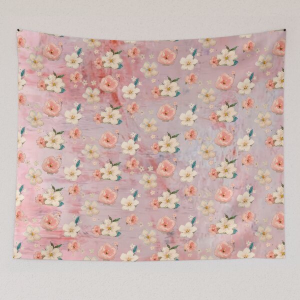Item preview, Vintage Baby Nursery Art pink flower designed and sold by Cyber Kids.