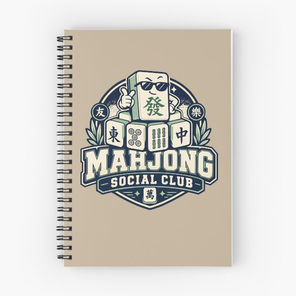Item preview, Mahjong Social Club Retro Tile Game Design designed and sold by JansenGS.