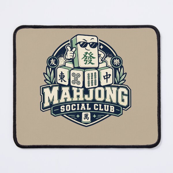 Item preview, Mahjong Social Club Retro Tile Game Design designed and sold by JansenGS.