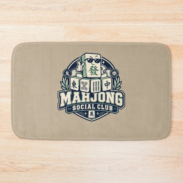 Item preview, Mahjong Social Club Retro Tile Game Design designed and sold by JansenGS.