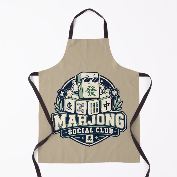 Item preview, Mahjong Social Club Retro Tile Game Design designed and sold by JansenGS.