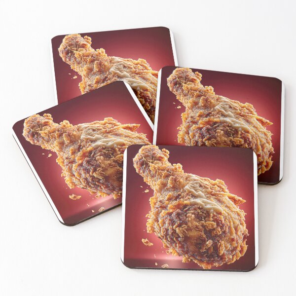 Item preview, Golden Crispy Fried Chicken Drumstick | Crunchy Food Art | Crispy Comfort Food Illustration designed and sold by Grafititee.