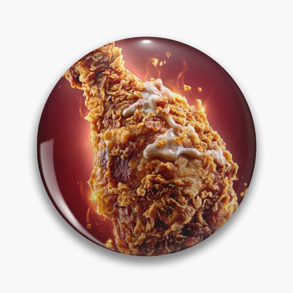 Item preview, Golden Crispy Fried Chicken Drumstick | Crunchy Food Art | Crispy Comfort Food Illustration designed and sold by Grafititee.
