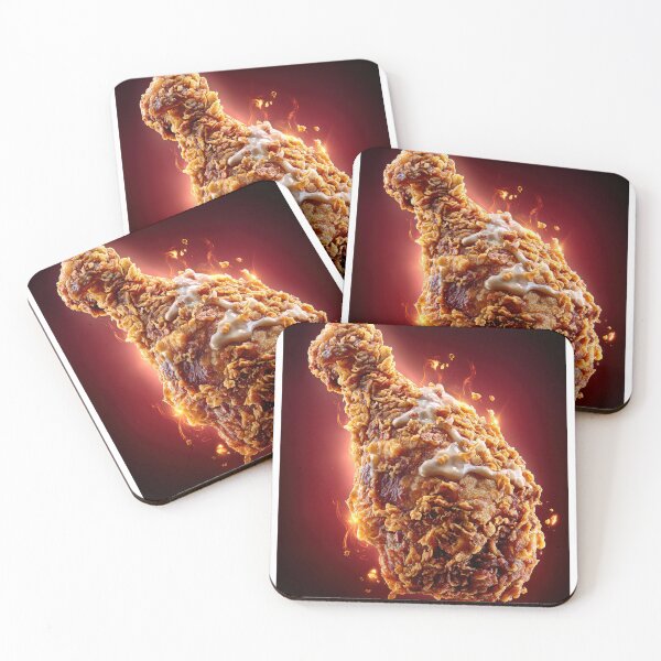 Item preview, Golden Crispy Fried Chicken Drumstick | Crunchy Food Art | Crispy Comfort Food Illustration designed and sold by Grafititee.