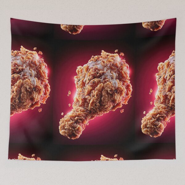 Item preview, Golden Crispy Fried Chicken Drumstick | Crunchy Food Art | Crispy Comfort Food Illustration designed and sold by Grafititee.