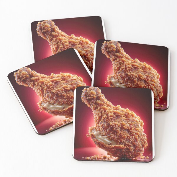 Item preview, Golden Crispy Fried Chicken Drumstick | Crunchy Food Art | Crispy Comfort Food Illustration designed and sold by Grafititee.