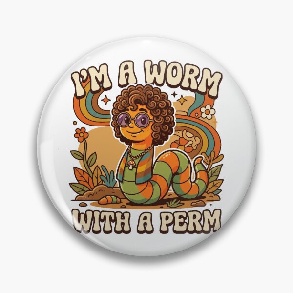 Item preview, IM A WORM WITH A PERM designed and sold by DonkeyWorms.