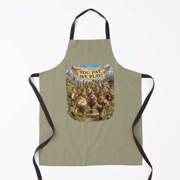 Item preview, You Pay, We Play! Funny Gnome Brass Band Parade Vintage T-Shirt designed and sold by Alpine-Ink.