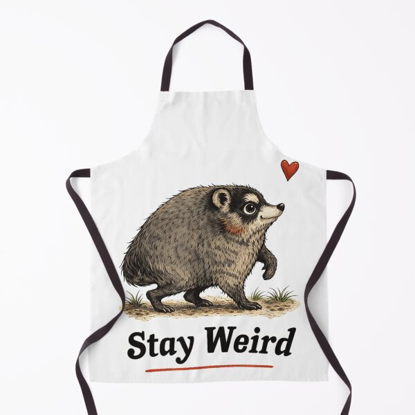 Item preview, Stay Weird Cute Raccoon With Red Heart Valentine Love Illustration designed and sold by CiranoSkasnot.