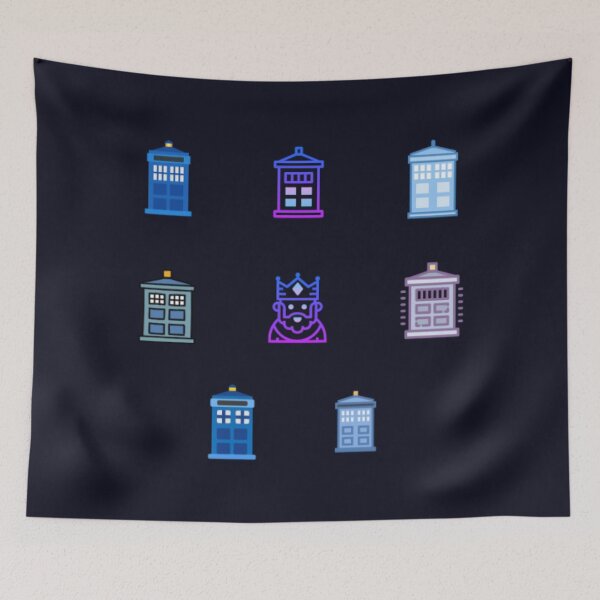 Item preview, Retro Neon Time Machine Police Box Pattern - Sci-Fi Icons designed and sold by Yasmine Mohammed.