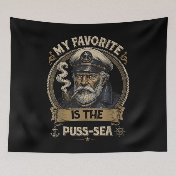 Item preview, My Favorite Is The Puss Sea Vintage Navy Sailor Captain designed and sold by CiranoSkasnot.