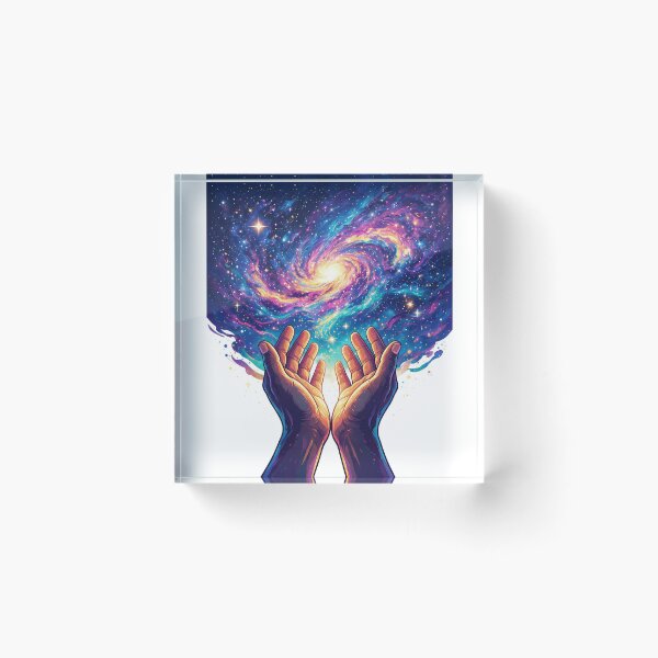 Item preview, Hands lifted in worship beneath a galaxy sky designed and sold by DVerse Studio.