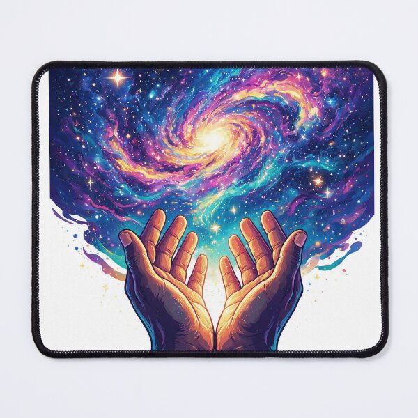 Item preview, Hands lifted in worship beneath a galaxy sky designed and sold by DVerse Studio.
