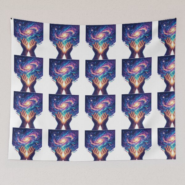 Item preview, Hands lifted in worship beneath a galaxy sky designed and sold by DVerse Studio.