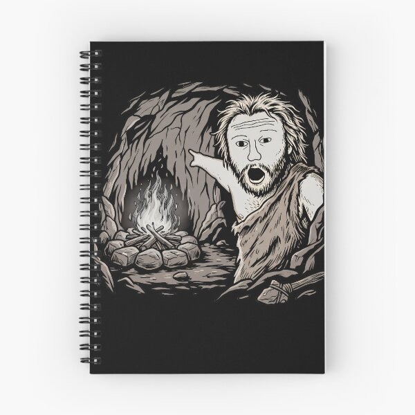 Item preview, Prehistoric Caveman Wojak Pointing at Campfire designed and sold by k3rstman1.