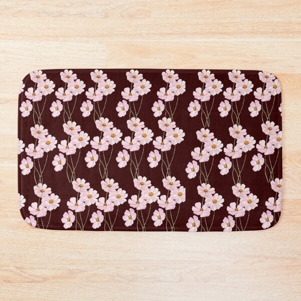 Item preview, Delicate Pink Cosmos On Dark Chocolate Floral designed and sold by ​Jyoti Digital Artist.