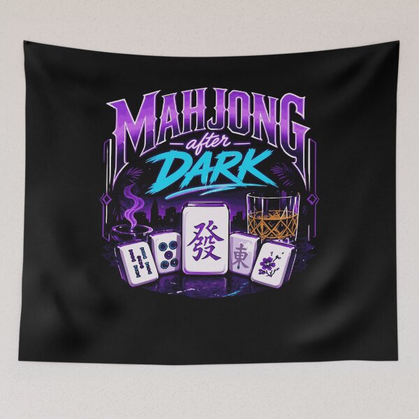Item preview, Mahjong Social Club Retro Tile Game Design designed and sold by JansenGS.