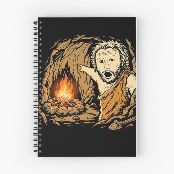 Item preview, Prehistoric Wojak Caveman Pointing at Cave Fire designed and sold by k3rstman1.